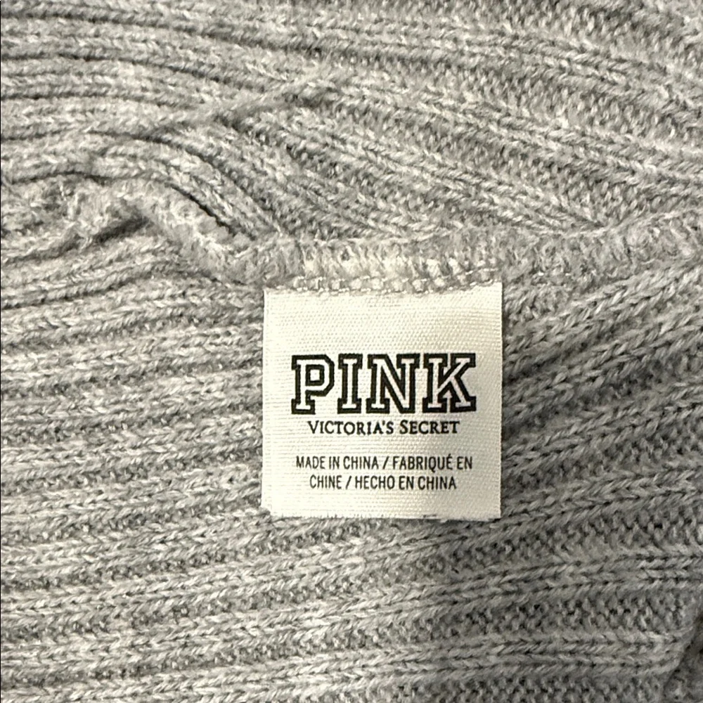 PINK Victoria's Secret Light Gray Knit Beanie